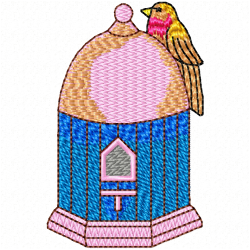 Bird Houses Embroidery Design 5 Bird Houses Embroidery Design 5